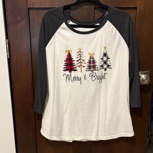 Merry & Bright Raglan Tee